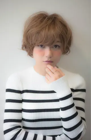 ショート カラー パーマ 荻野 元気のその他イメージ
