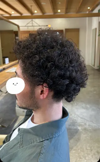 ショート パーマ メンズ 佐藤 悠生 メンズパーマ.カットのヘアスタイル