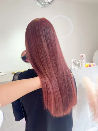 ロング カラー 🎀ピンクベージュ/ 梅田/茶屋町🎀のヘアスタイル