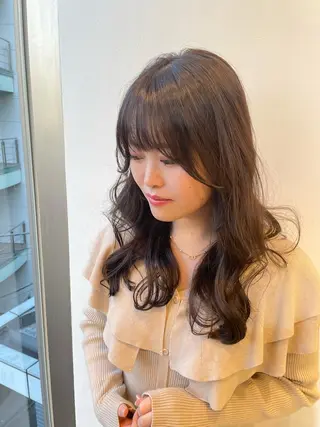 ロング カラー パーマ 髪質改善/縮毛矯正 /恵比寿/横山将大のヘアスタイル
