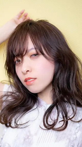 セミロング カラー パーマ 松尾 泰伸のヘアスタイル