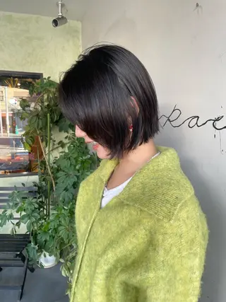 ショート なかがきはな/ボブ/ レイヤー/パーマのヘアスタイル