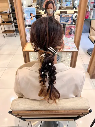ヘアアレンジ 暖色カラー💖/ アレンジ🎀/YUIのヘアスタイル