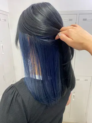 セミロング カラー 長妻莉央/縮毛矯正 髪質改善カラーのヘアスタイル