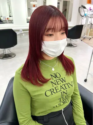 ロング カラー NANO/ ブリーチ×レイヤーのヘアスタイル