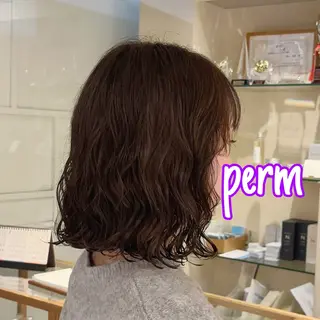 ミディアム パーマ パーマ/髪質改善 【榎本千夏】のヘアスタイル