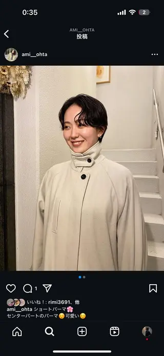 ショート パーマ ショートカットパー マ🫧kotoneのヘアスタイル