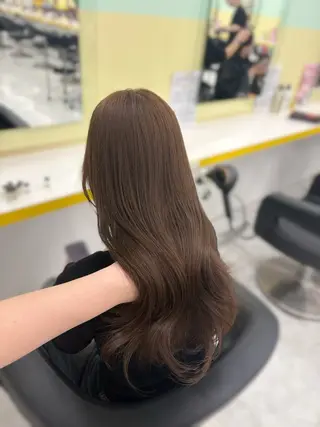 ロング カラー ベージュ×レイヤー 🤎横浜/miu🤎のヘアスタイル