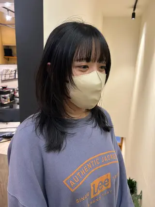 セミロング hubhair レイヤー/透明感のヘアスタイル