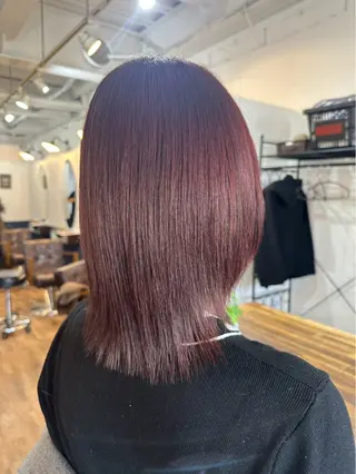 ミディアム 平田 渚唯のヘアスタイル