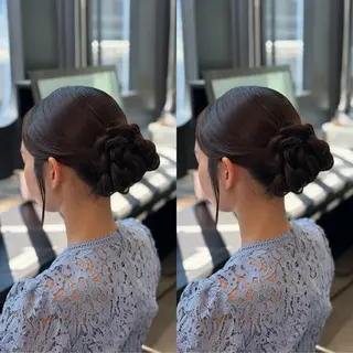 ロング ヘアアレンジ 梅田茶屋町ヘアセット 🎀RIONA🎀のヘアスタイル