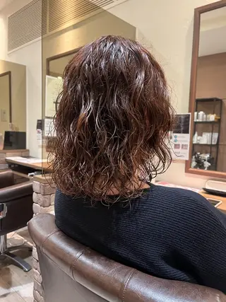 ミディアム パーマ 京都/カラー/パーマ ‎🤍/のあのヘアスタイル