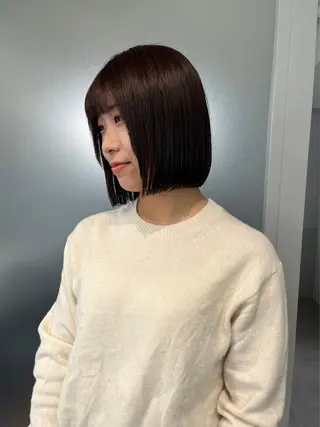 ショート カラー 髪質改善/縮毛矯正/ 艶カラー/上野優斗のヘアスタイル