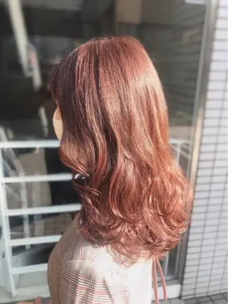 セミロング カラー ご新規様限定 透明感カラーKANAのヘアスタイル