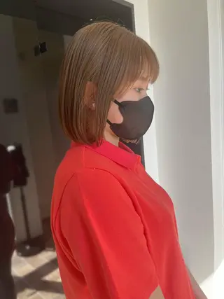 ミディアム ヘアカラー&縮毛矯正 STAR☆RIVERのヘアスタイル