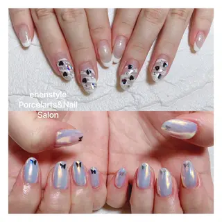 ミディアム ネイル 🐾enen style 🐾のネイルデザイン