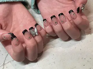 ネイル 韓国/ワンホン/長さ 出しつけ放題🎀のネイルデザイン