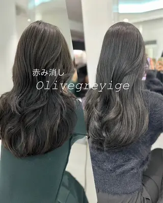 ロング カラー 🌿透明感モテヘア ツヤ髪/レイヤー🌿のヘアスタイル