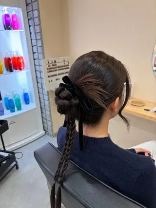ミディアム ヘアアレンジ 🎀透明感カラー /ケアブリーチ🎀のヘアスタイル