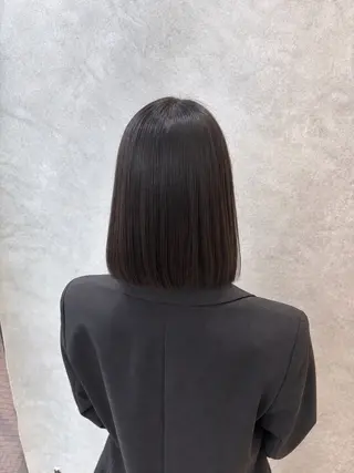 ミディアム 髪質改善縮毛矯正/ 透明感カラー 石崎のヘアスタイル