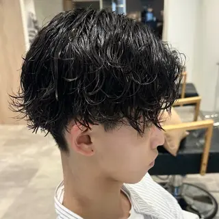 ショート パーマ メンズ Riku/メンズ/ クロスパーマ/ボブのヘアスタイル
