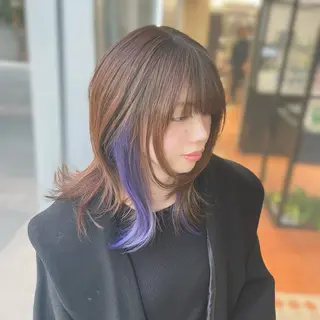 ミディアム ⭐️韓国ブリーチ 顔周りカット⭐️のヘアスタイル