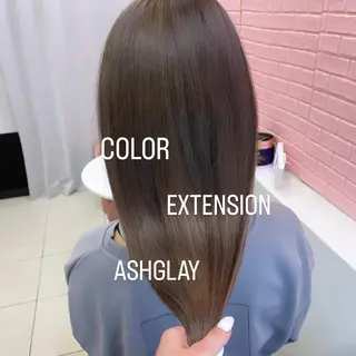 ロング カラー エクステ🩵ブリーチ 韓国ヘア🩵KAEのヘアスタイル