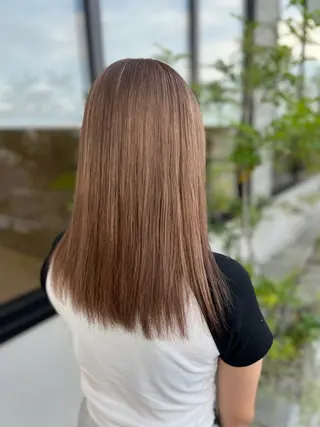 セミロング カラー 小池 夏美のヘアスタイル