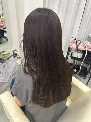 セミロング カラー さあや 【透け感/艶感】のヘアスタイル