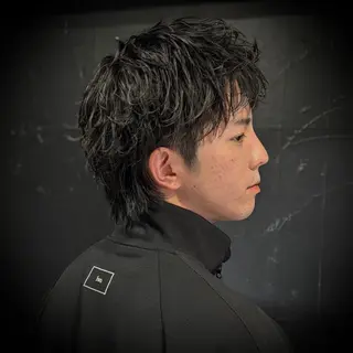 ショート パーマ メンズ スパイキーショート 心斎橋【戸兵吏駒】のヘアスタイル