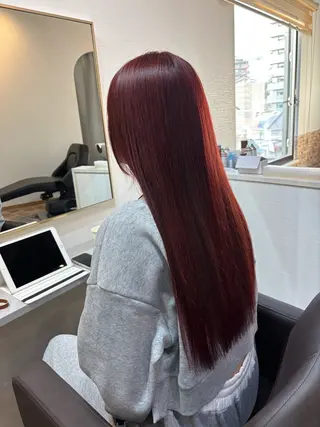ロング カラー ヘアカラー&縮毛矯正 STAR☆RIVERのヘアスタイル