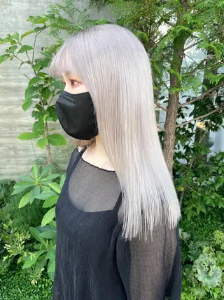 ロング カラー 顔周りカット 【オノザワリョウ】のヘアスタイル