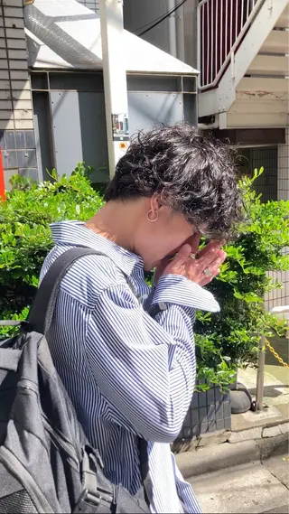 ショート パーマ パーマ/レイヤー エクステ/kokiのヘアスタイル