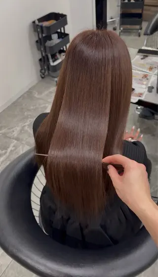 ロング りきと🦋河原町 縮毛矯正/艶カラーのヘアスタイル