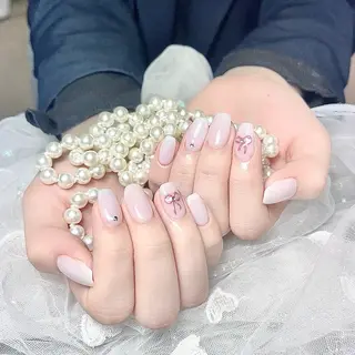 ネイル 🎀kira 長さだし💗モチ最高のネイルデザイン