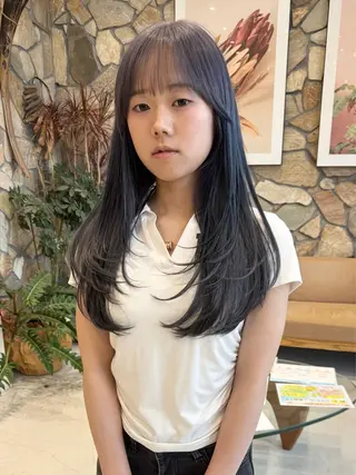 ロング カラー 佐野 怜也のヘアスタイル