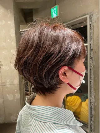ショート 似合わせパーマ カラー/ゼンのヘアスタイル