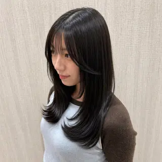 セミロング 店長✨レイヤー✖️ 髪質改善✖️韓国ヘアのヘアスタイル