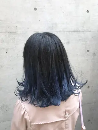 ミディアム カラー 色落ちまでキレイに！ ！女性サロンのヘアスタイル