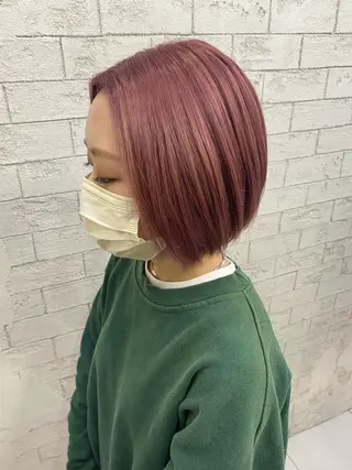 ショート カラー グレージュ達人/赤み 消し/ブリーチ/岩崎のヘアスタイル