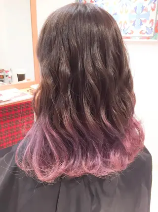ミディアム カラー モテ髪透明感❤️ デイズヘアカラーのヘアスタイル