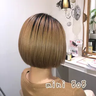 ショート パーマ 安井　昴 💫ブリーチ縮毛矯正のヘアスタイル