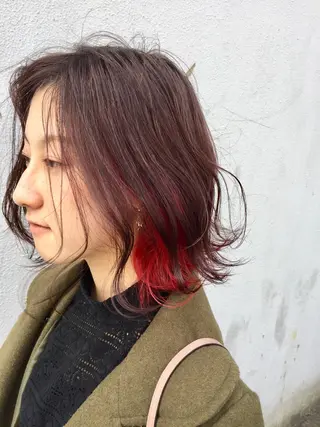 ミディアム カラー 髪質改善/白髪ぼかし KENTAのヘアスタイル