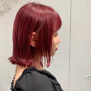 ミディアム カラー 大角 実希のヘアスタイル
