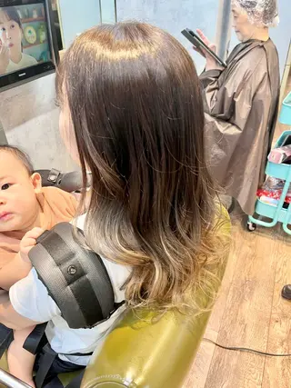 セミロング カラー 松井 敬太郎のヘアスタイル