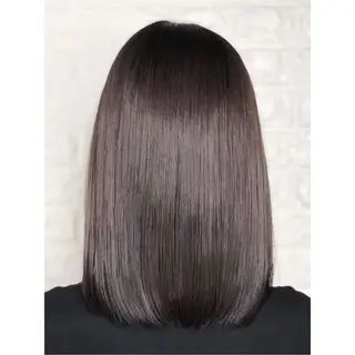 ミディアム カラー 髪質改善特化KIZU /ブリーチ縮毛矯正のヘアスタイル