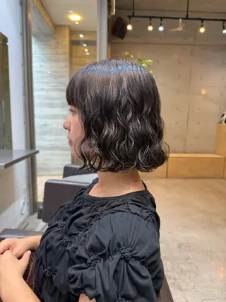 ミディアム 🌿朝5分でお洒落 パーマスタイル🌿のヘアスタイル