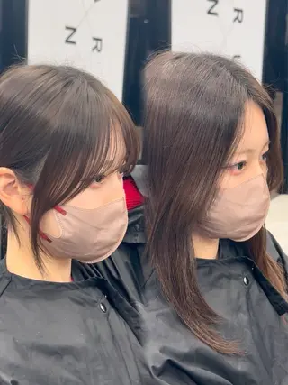 セミロング カラー 新宿/顔周りカット/ レイヤー/がっきーのヘアスタイル