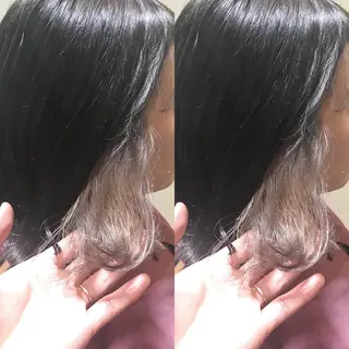 ミディアム カラー パーマ ヘアアレンジ メンズ キッズ ネイル マツエク・マツパ サロンドミルク 渋谷高比良のヘアスタイル