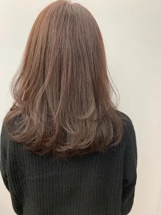 セミロング カラー パーマ newi grande 横浜店のヘアスタイル